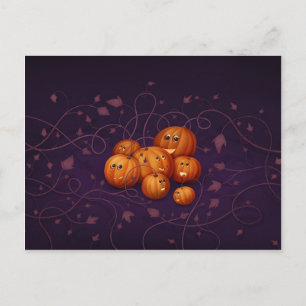 waar halloween pompoenen worden geboren briefkaart
