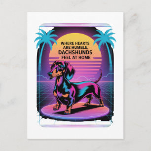 Waar harten nederig zijn, voelen dachshonden zich  briefkaart