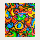 Waar heb je het Snoep verborgen? - Abstracte kunst Visitekaartje (Buitenkant ongevouwen)