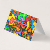 Waar heb je het Snoep verborgen? - Abstracte kunst Visitekaartje (Achterkant)