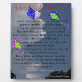 Waar heeft mijn geliefde naar het kinderdagverblij fotoplaat