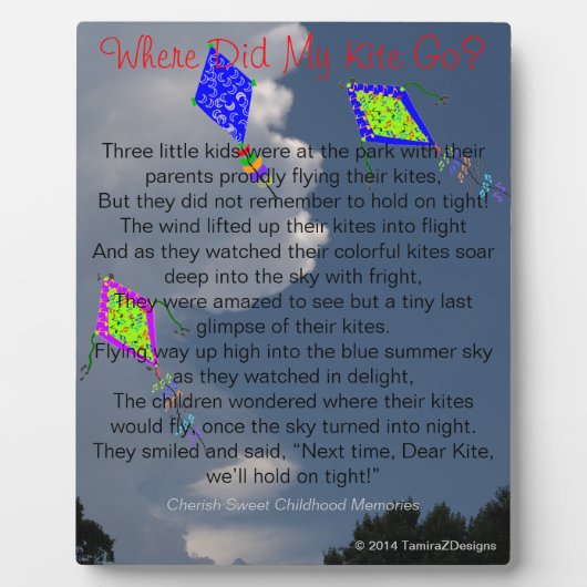 Waar heeft mijn geliefde naar het kinderdagverblij fotoplaat (Voorkant)