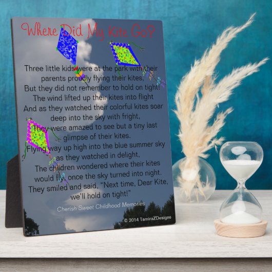 Waar heeft mijn geliefde naar het kinderdagverblij fotoplaat (Zijkant)