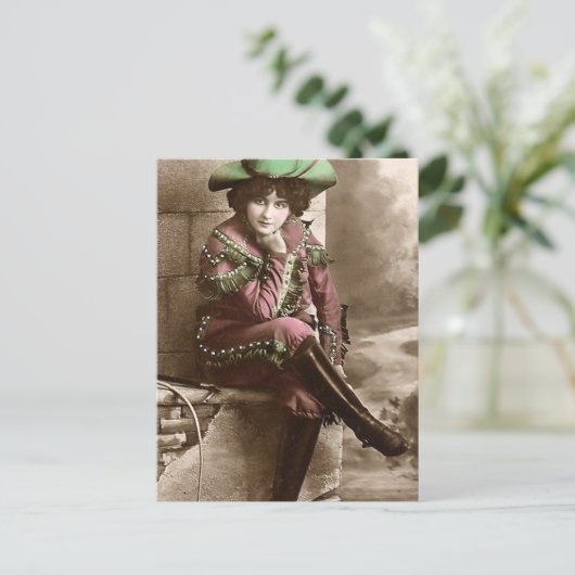 Waar heeft ze dat Pet vandaan gehaald? Briefkaart (Staand voorkant)