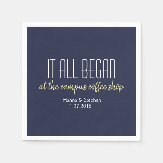 Waar het allemaal begint met een liefdesverhaal servet (Voorkant)