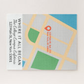 Waar het allemaal begon Custom Map Valentijnsdag Legpuzzel (Horizontaal)