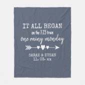 Waar het allemaal begon met Valentijnsdag met lief Fleece Deken (Voorkant)