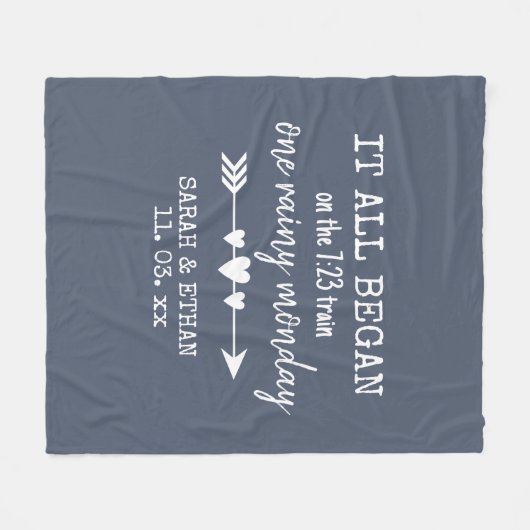 Waar het allemaal begon met Valentijnsdag met lief Fleece Deken (Voorkant (Horizontaal))