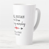 Waar het allemaal begon met Valentijnsdag met lief Latte Mok (Rechterhoek)