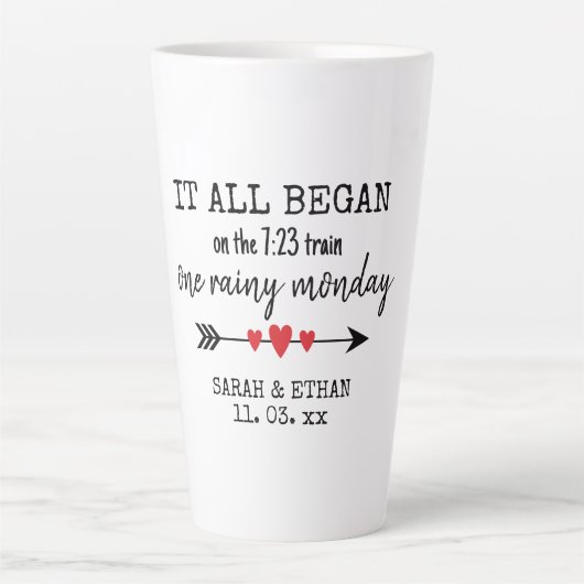 Waar het allemaal begon met Valentijnsdag met lief Latte Mok (Voorkant)