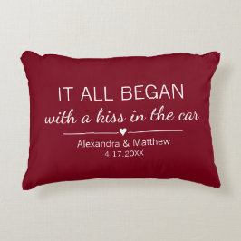 Waar het allemaal begon Romantische gepersonalisee Accent Kussen