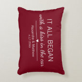 Waar het allemaal begon Romantische gepersonalisee Accent Kussen (Voorkant(Verticaal))