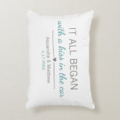 Waar het allemaal begon Romantische gepersonalisee Accent Kussen (Voorkant(Verticaal))