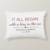Waar het allemaal begon Romantische gepersonalisee Accent Kussen (Voorkant)