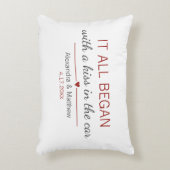 Waar het allemaal begon Romantische gepersonalisee Accent Kussen (Voorkant(Verticaal))