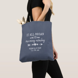Waar het allemaal begon Valentijnsdag met liefde Tote Bag