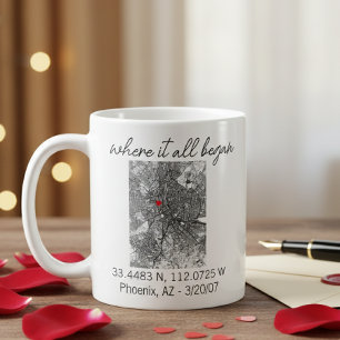 Waar het allemaal begon Valentijnsdag verlovingsca Koffiemok