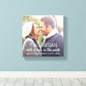 Waar het allen begonnen met de Persoonlijke Foto v Canvas Afdruk (Insitu (Houten vloer))