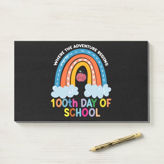 Waar het avontuur begint 100 dagen slimmer post-it® notes (Op bureau)