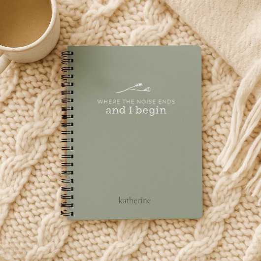 Waar het geluid eindigt spiraal notitieboek