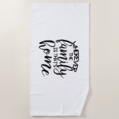 Waar het gezin ook is | Monogram op maat Strandlaken (Voorkant)