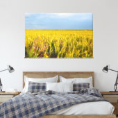 Waar het graan danst met de wind - Wilde natuur Canvas Afdruk (Insitu (Slaapkamer))