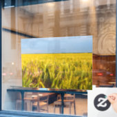 Waar het graan danst met de wind - Wilde natuur Raamsticker (Cafe Raam)