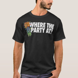 Waar het kerstfeest onderaan de ananas t-shirt