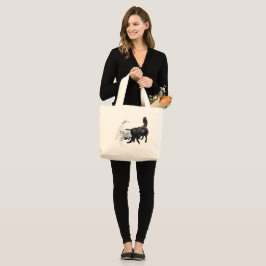 Waar het spel begint grote tote bag