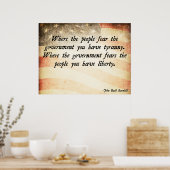 Waar het volk de regering bang voor maakt poster (Keuken)