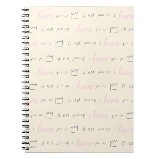Waar het Wild Things Quote-patroon Notitieboek (Voorkant)