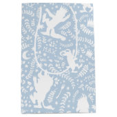 Waar het wilde Dingen Blauwe Floral Patroon Medium Cadeauzakje (Voorkant)