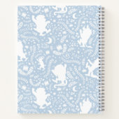 Waar het wilde Dingen Blauwe Floral Patroon Notitieboek (Achterkant)