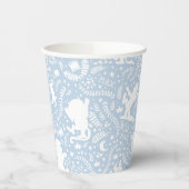 Waar het wilde Dingen Blauwe Floral Patroon Papieren Bekers (Links)