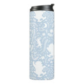 Waar het wilde Dingen Blauwe Floral Patroon Thermosbeker (Gedraaid links)