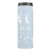 Waar het wilde Dingen Blauwe Floral Patroon Thermosbeker (Achterkant)