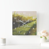 Waar hij me leidt, zal ik de hymne volgen vierkante klok (Huis)