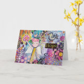 Waar hoop groeit, bloeien wonderen! Kaart (Gele Bloem)