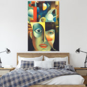 Waar ideeën leven canvas afdruk (Insitu (Slaapkamer))