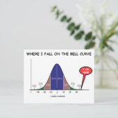 Waar ik Herfst op de bell curve ben ik hier Briefkaart (Staand voorkant)