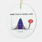 Waar ik Herfst op de bell curve ben ik hier Keramisch Ornament (Links)
