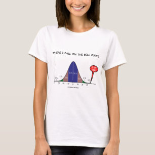 Waar ik Herfst op de bell curve ben ik hier T-shirt