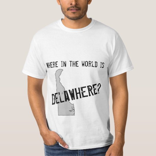 Waar in de wereld is Delawhere? T-shirt (Voorkant)