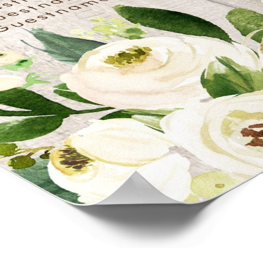 Waar in de World Rustic Map Wood Seating Chart Poster (Hoek)