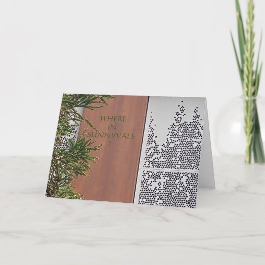Waar in Sunnyvale? Notitiekaartje (Voorkant)