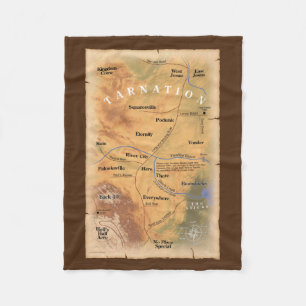 Waar in Tarnan? (Funny Map) Fleece Deken