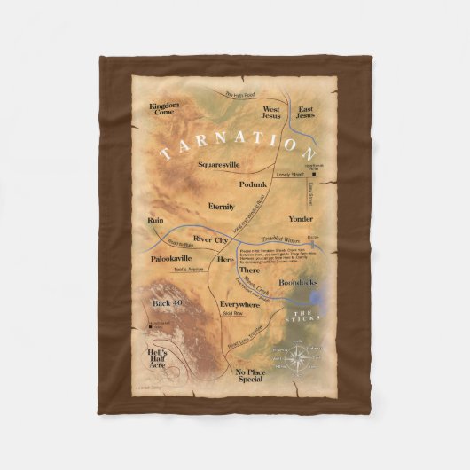Waar in Tarnan? (Funny Map) Fleece Deken (Voorkant)