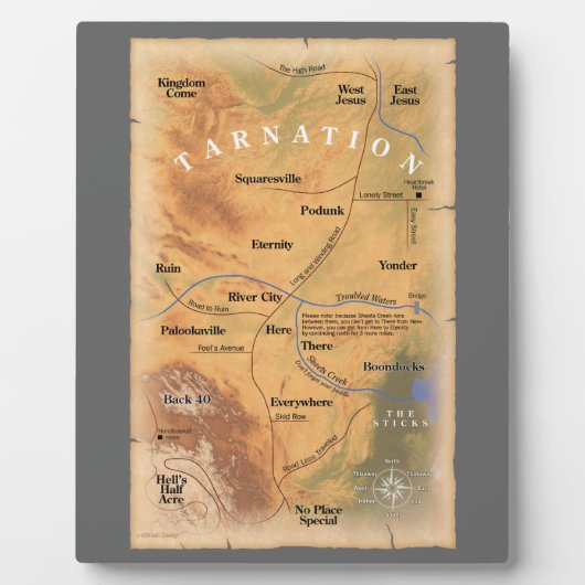 Waar in Tarnan? (Funny Map) Fotoplaat (Voorkant)