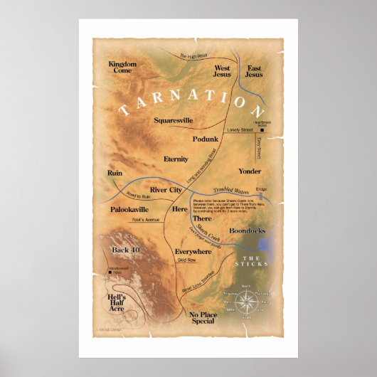 Waar in Tarnan? (Funny Map) Poster (Voorkant)