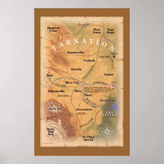Waar in Tarnan? (Funny Map) Poster (Voorkant)
